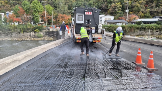 강원특별자치도 태백시 교량설치공사 중 교면방수